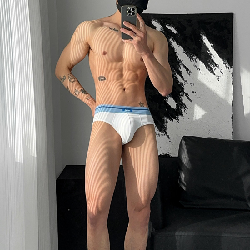 3条装男士三角内裤中低腰螺纹棉舒适性感U凸抑菌透气纯色底裤包邮,淘宝优惠券,粉丝福利购,淘宝优惠卷