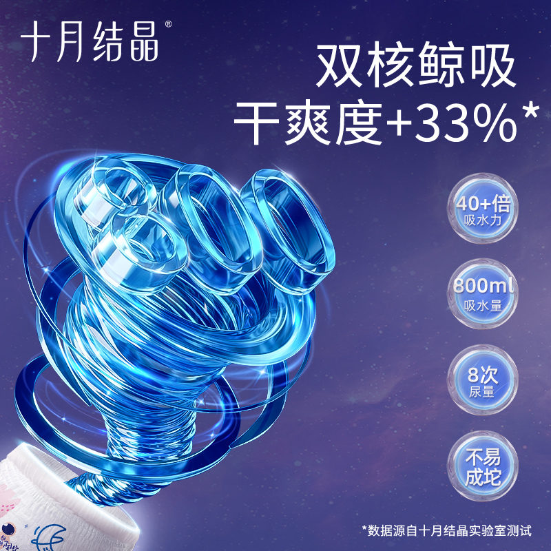 十月结晶超薄透气纸尿裤新生婴儿尿不湿片男女宝宝专用拉拉裤夏季