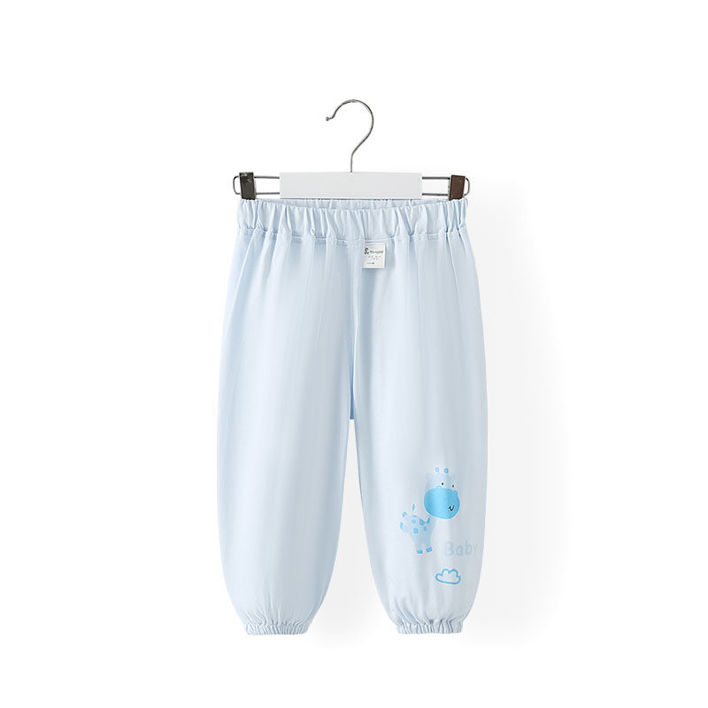 童泰防蚊裤男童宝宝裤子夏季薄款婴儿灯笼裤纯棉儿童女童纱布长裤
