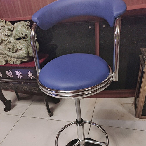 吧台椅可升降调节家用靠背带轮升降椅伸缩凳子圆形旋转椅子高脚凳 - 图3