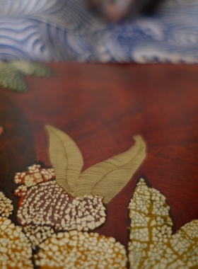 髹缮斋｜原创设计传统漆艺蛋壳镶嵌漆艺茶盘 干泡盘