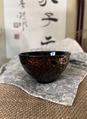 漆器｜髹缮斋出品犀皮漆茶杯木胎传统手工文化礼品
