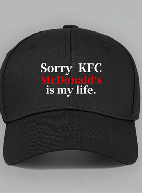 McDonald’s is my life 麦门信徒永存字母麦当劳棒球帽鸭舌帽子