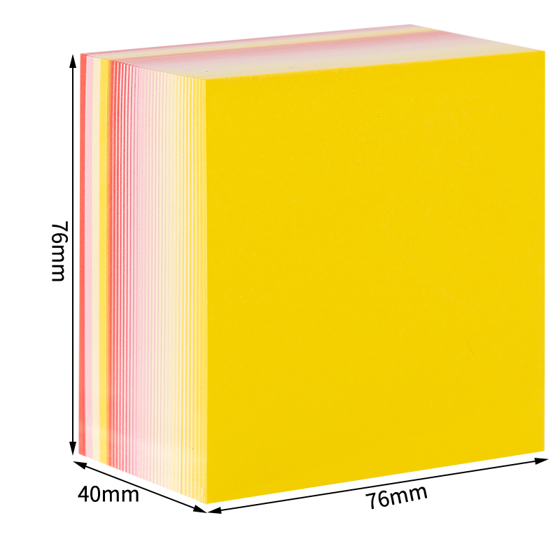 得力渐变彩色便签纸 400张 大容量 便条折纸 76x76cm便签本可撕韩 - 图2