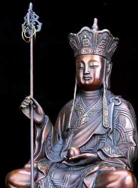 祥狮铜佛像地藏王菩萨摆件