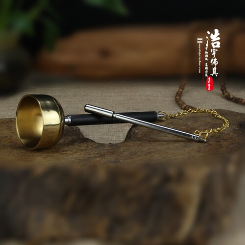 特价结缘纯铜可以伸缩引磬引罄引庆铜磬佛堂用品助念法器包邮 - 图1
