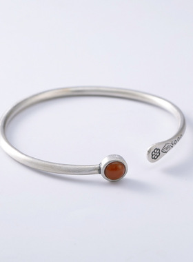 天然南红玛瑙复古百搭女士手镯