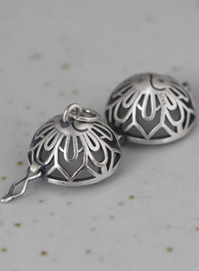 复古风银吊坠手工可打开香囊