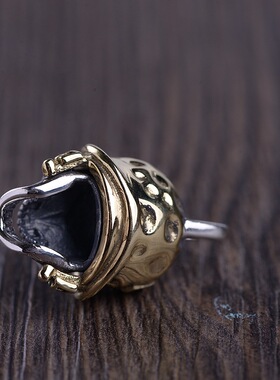 古银铺纯银复古工艺吊坠男款老鹰