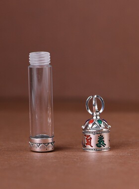 可打开吊坠复古风六字真言亚克力