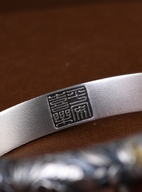 复古小众设计女莲花锦鲤双鱼手镯