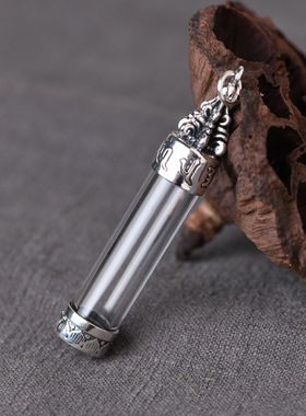 吊坠透明复古可打开项链坠女款