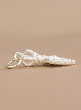 银制文殊剑吊坠S925藏传民族风