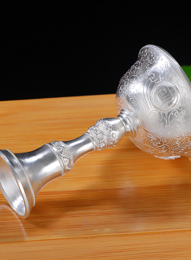 纯银镀金护法杯禅意客厅摆件