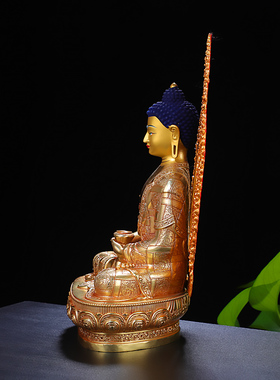 黄铜民族风客厅阿弥陀佛摆件