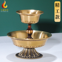 Protective Law Cup Small Number of Intimate Confession for Buddha Supplies Tibetan style Buddha front swing piece brass glossy water supply cup for the Buddhas cup