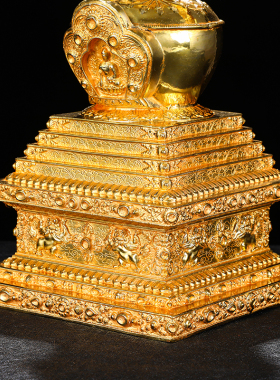 菩提塔黄铜藏传密宗舍利塔