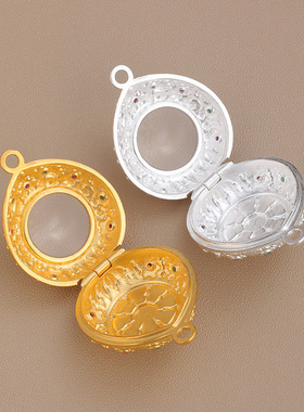 S925纯银宝轮嘎乌盒吊坠