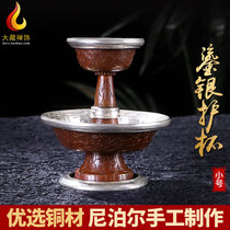 Nepal Custodian Cup Small Number of Intimate Confession of Buddha Supplies Ancient Color Silver Water Supply Cup for the Buddhas Cup-Hidden Holy Water Cup