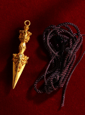 藏式黄铜三面普巴金刚杵吊坠