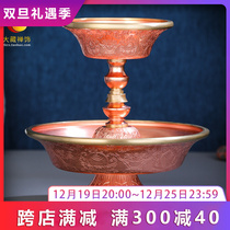 8 auspicious for the protection of the protective glass red copper carved for the water glass to hide the secret Buddhism of the Buddha in front of the Buddha Guanyin St.