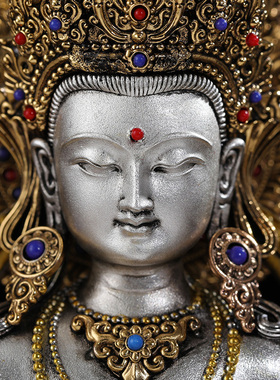 地藏王菩萨藏式铜鎏金质文殊观音