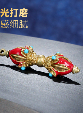 藏式镶嵌五股金刚杵用具珠子