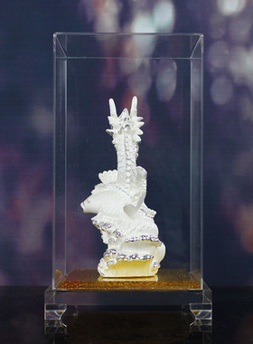 足银鲤鱼跳龙门化身高中学子摆件