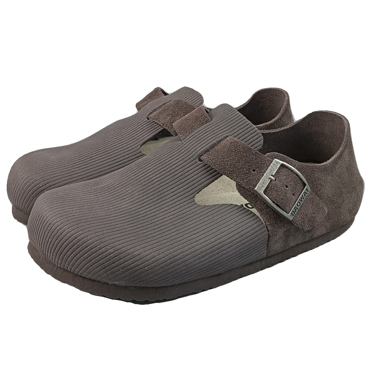 岛外DAOWAI勃肯鞋全包灯芯绒纹软木鞋低帮休闲鞋牛皮 London系列,淘宝优惠券,粉丝福利购,淘宝优惠卷