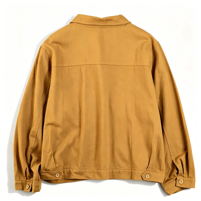 ເສື້ອຍືດ retro workwear ຍີ່ປຸ່ນສໍາລັບຜູ້ຊາຍແລະແມ່ຍິງ L86521 ພາກຮຽນ spring ແລະດູໃບໄມ້ລົ່ນຝ້າຍໃຫມ່ casual top loose versatile ເປືອກຫຸ້ມນອກສັ້ນ versatile