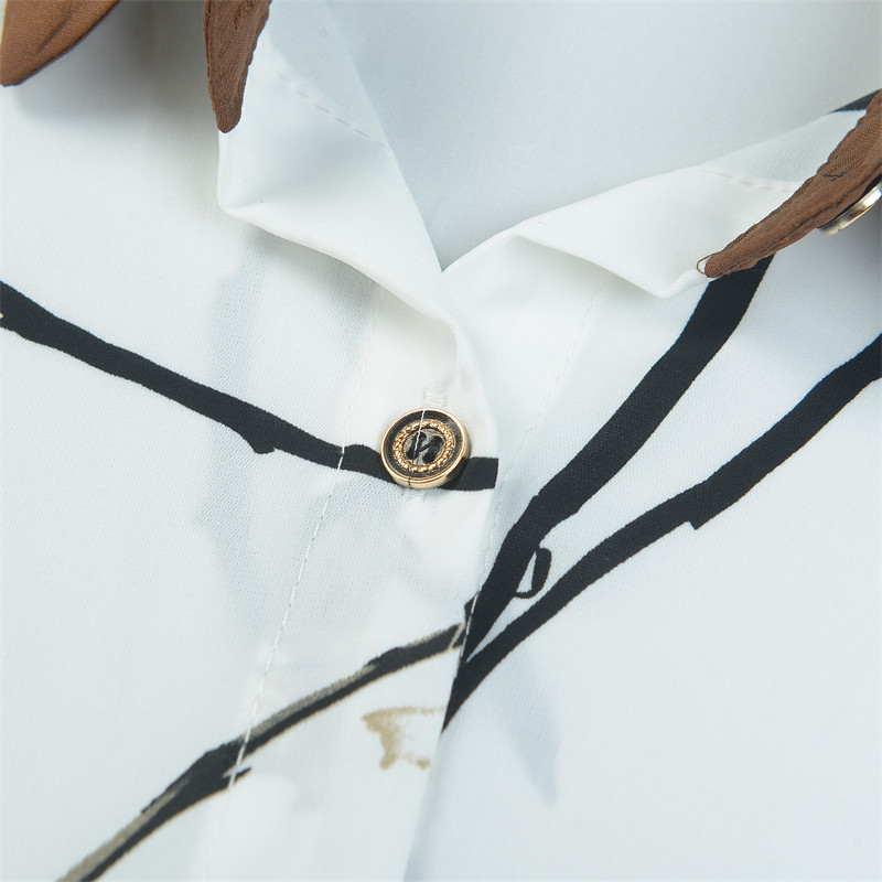 精品雪纺印花长袖衬衫女大码L84498柔美知性风夏秋季百搭休闲上衣,淘宝优惠券,粉丝福利购,淘宝优惠卷