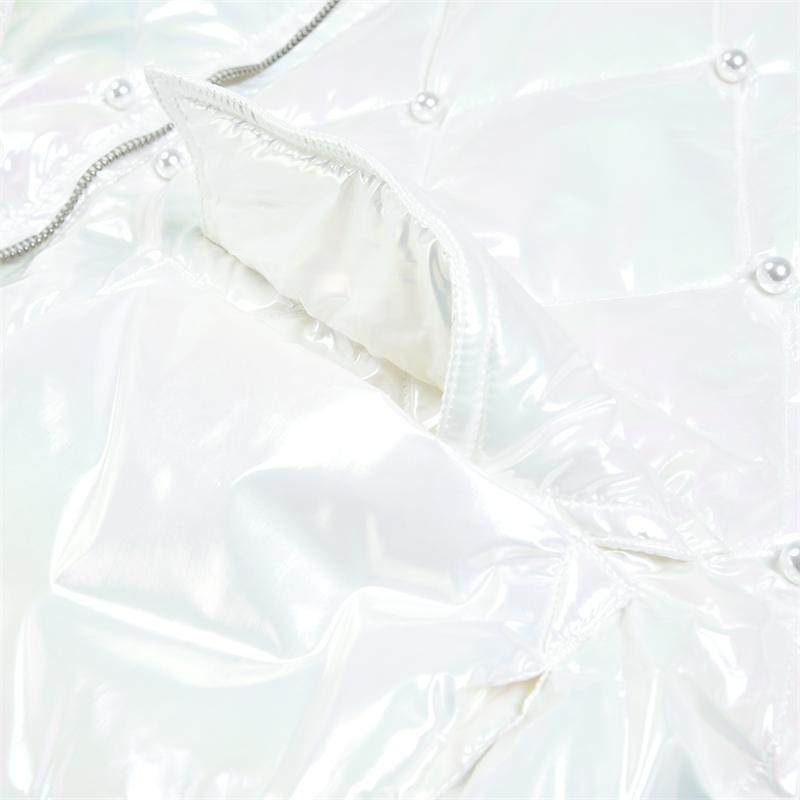 45高端新品宽松短款羽绒服女L81390珍珠白亮面钉珠90白鸭绒短外套,淘宝优惠券,粉丝福利购,淘宝优惠卷