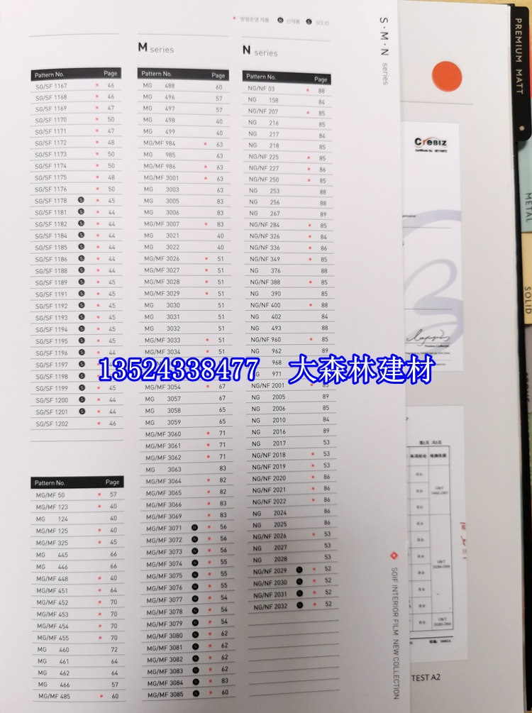 韩国soif贴膜纯白黑色翻新pvc贴纸自粘三星索伊芙SG12287波音软片 - 图1