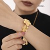 Xinyixin ins golden flower ring necklace bracelet