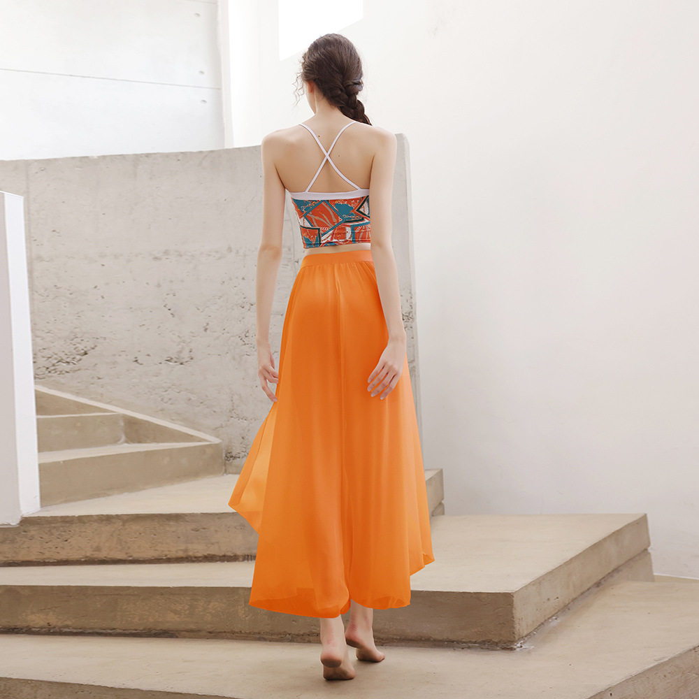 帛扬古典敦煌飞天舞蹈瑜伽服套装女高级感仙气印花雪纺纱健身裤,淘宝优惠券,粉丝福利购,淘宝优惠卷