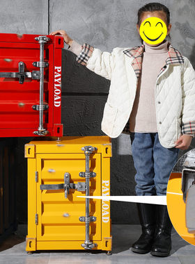 时光留影铁收纳柜工业风落地摆件