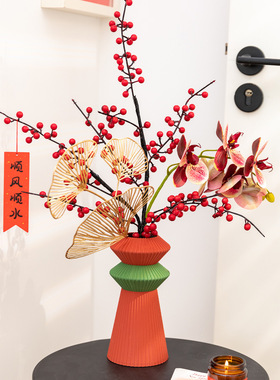 超好看的几何艺术花瓶新年装饰