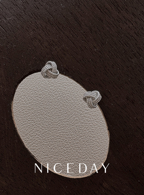 Niceday耳饰S999足银螺丝绳结养耳洞洗睡免摘小众通勤百搭耳钉