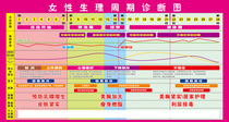 Female Physiological Cycle Diagnosis Picture Wall Chart Poster hospital Gynecology Womens menstrual cycle 28 days knowledge