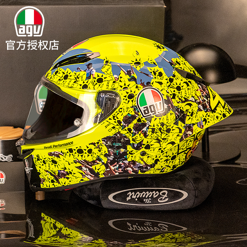 AGV PISTA GPRR 变色龙蝴蝶结冰蓝摩托车四季防摔碳纤维头盔全盔 - 图1