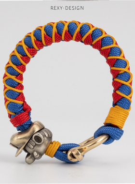 高级马里奥纯手工伞绳编织手绳男女时尚手环个性礼物七夕情侣手链
