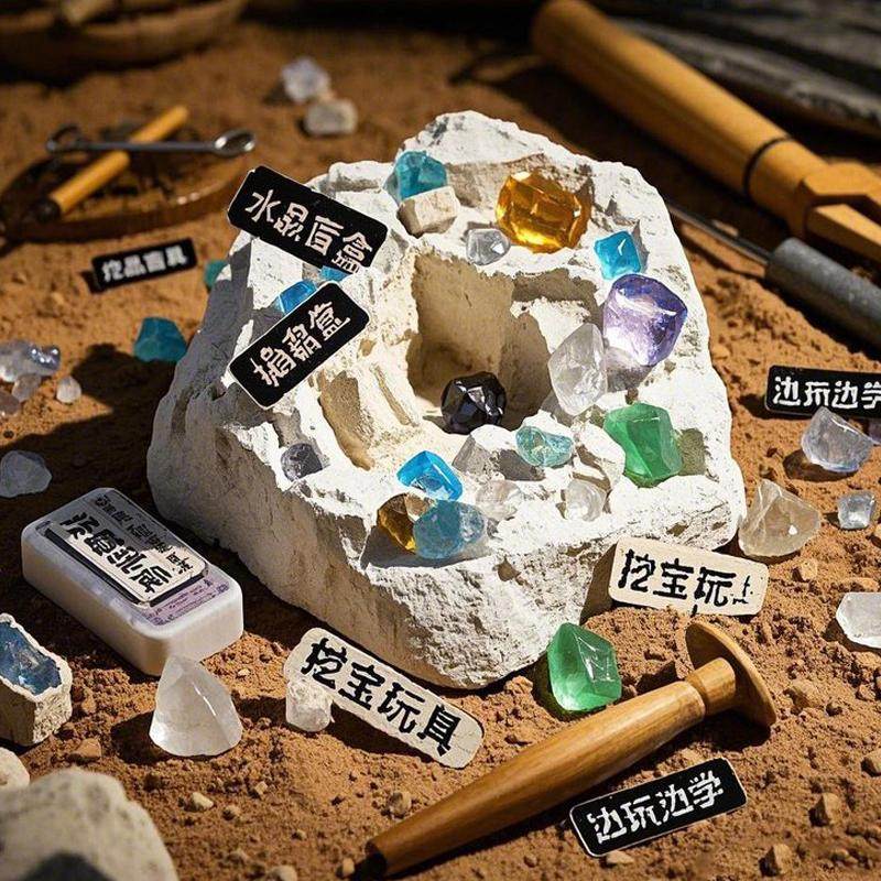 挖掘玩具考古恐龙夜光宝石盲盒琥珀昆虫 diy手工儿童男孩女孩,淘宝优惠券,粉丝福利购,淘宝优惠卷