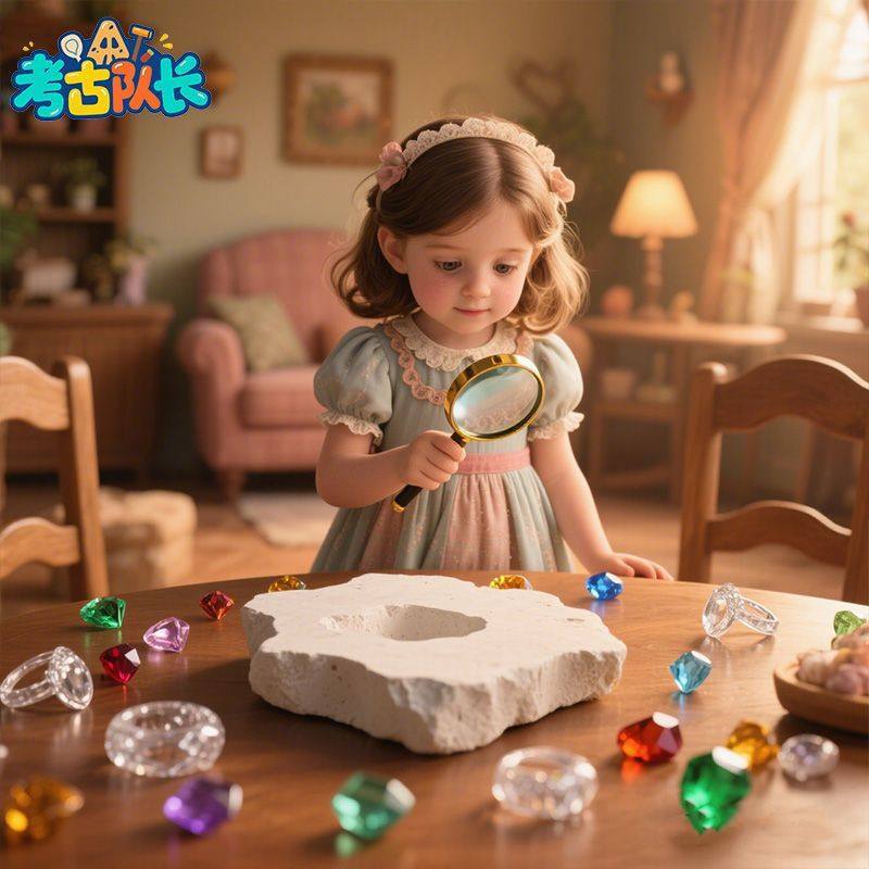 考古挖宝玩具魔法戒指宝藏儿童动手工DIY女孩过家家玩具C,淘宝优惠券,粉丝福利购,淘宝优惠卷
