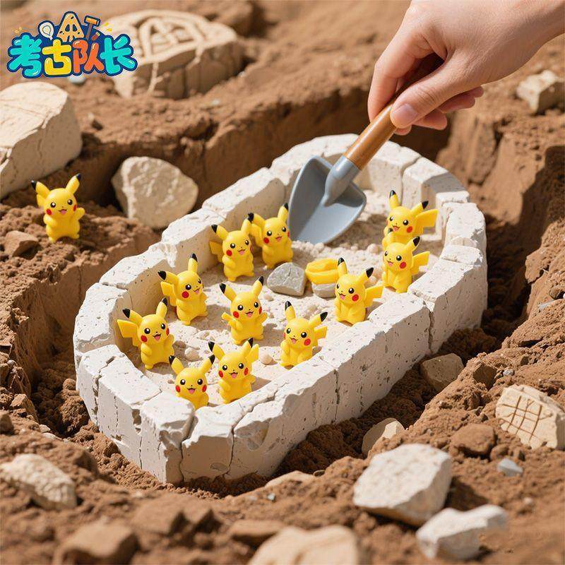 考古挖宝玩具宠物小精灵皮卡丘宝藏男女孩动手工DIY过家家,淘宝优惠券,粉丝福利购,淘宝优惠卷
