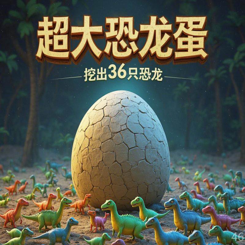 巨型恐龙蛋考古挖掘玩具儿童寻宝石化石创意手工DIY神秘盲盒礼品,淘宝优惠券,粉丝福利购,淘宝优惠卷