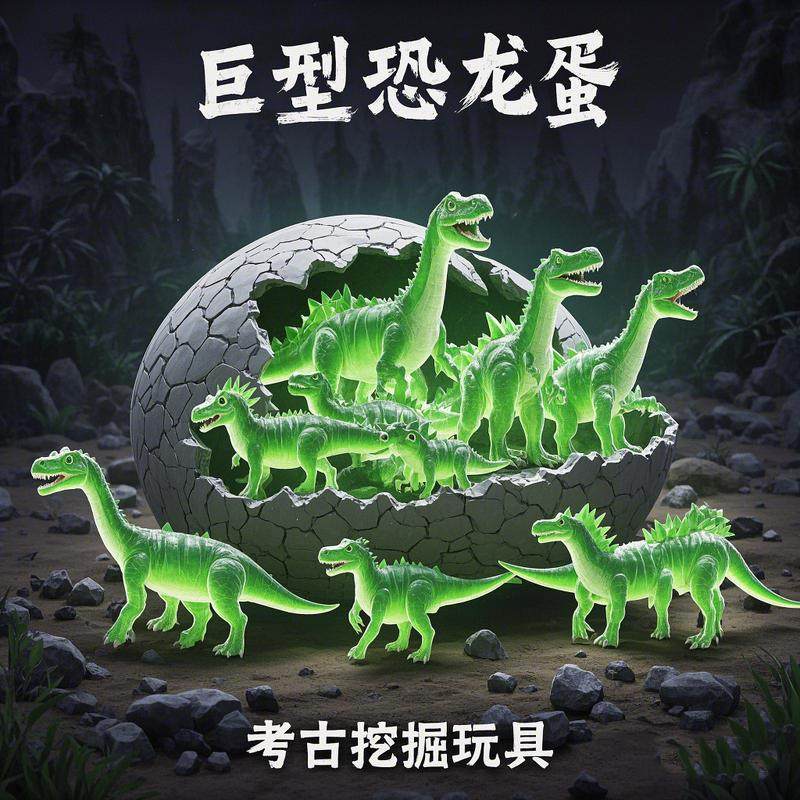手工玩具儿童考古挖掘盲盒超大恐龙蛋男孩女孩夜光 diy,淘宝优惠券,粉丝福利购,淘宝优惠卷