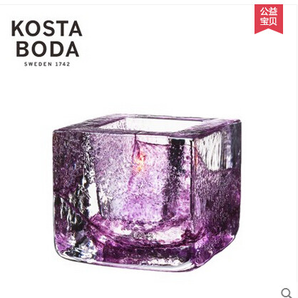 Kosta boda brick进口水晶玻璃家居摆件创意北欧烛台蜡烛浪漫礼物 - 图0