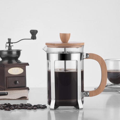 咖啡壶手冲家用法式滤压壶玻璃冲茶器手压过滤杯冲泡冷萃壶法压壶 - 图0