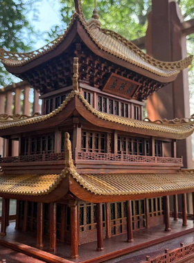 东阳木雕古建筑模型缅甸