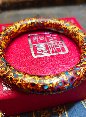 非遗传承大漆手镯时尚细款